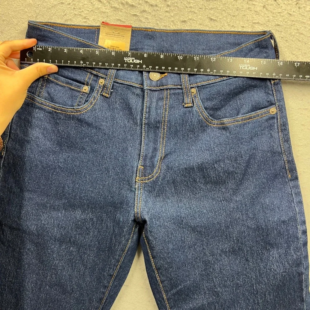 Levis 502 Taper Jeans Mens 30x30 Dark Wash Blue Stretch Denim 29507-0000 NEW